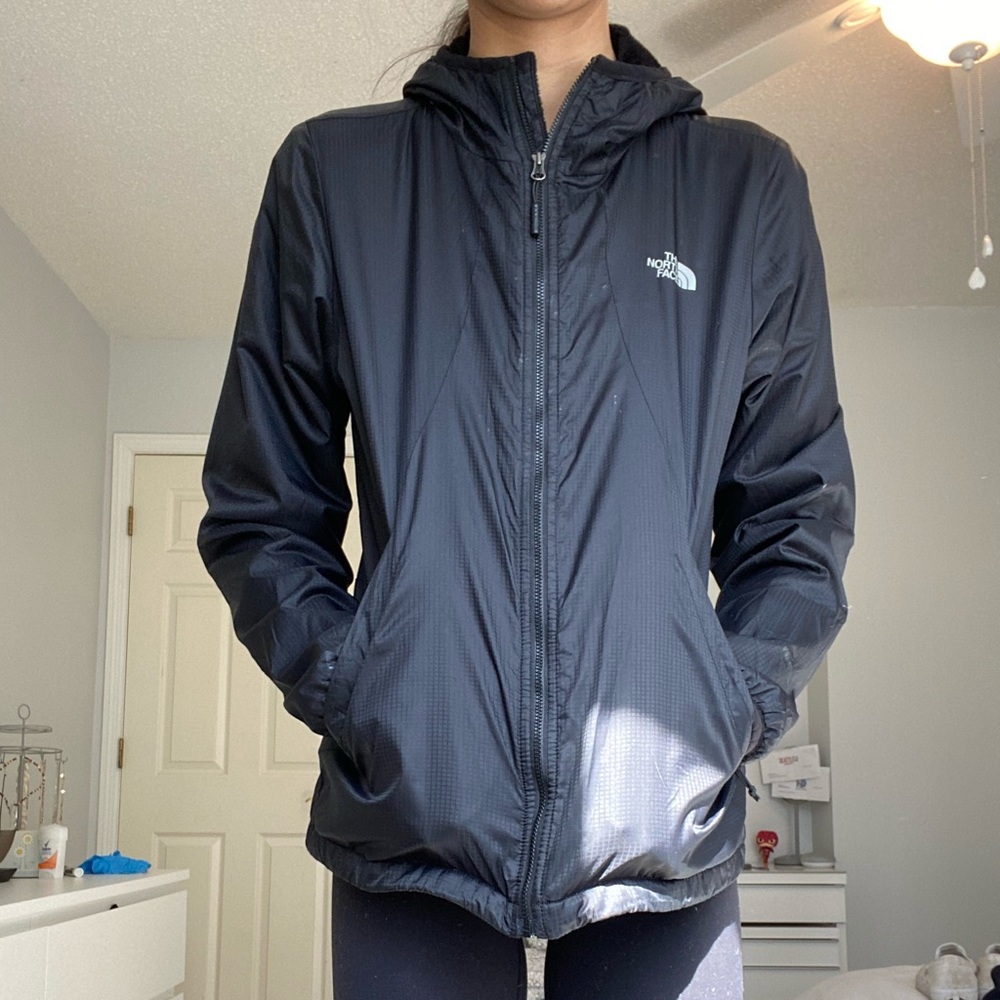 North face Black Zip up Jacket